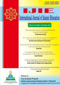 IJIE International Journal of Islamic Education volume 2 no 1-2 tahun 2023, volume 3 no 1-2 tahun 2024