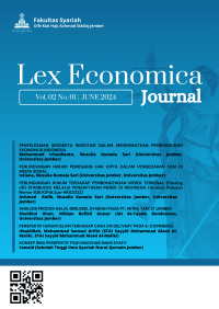 Lex Economica Journal volume 1 no 1-2 tahun 2023, volume 2 no 1-2 tahun 2024
