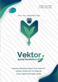 Vektor Jurnal Pendidikan IPA volume 4 no 1-2 tahun 2023, volume 5 no 1-2 2024