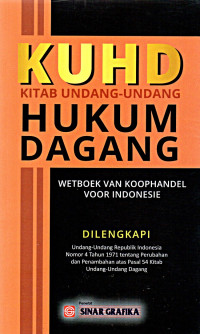 KUHD Kitab Undang-Undang Hukum Dagang
